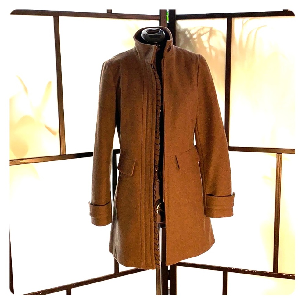 Brown/tan Banana Republic wool coat